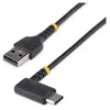 StarTech.com Câble StarTech USB-A vers USB-C coudé 60 W USB 2.0 - 2 m - Noir