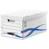 Fellowes Basic Bankers Box Lot de 5 Conteneurs maxi Blanc/Bleu