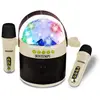 Enceinte sans fil avec 2 microphones sans fil et effets lumineux disco