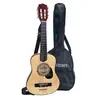 Bontempi guitare en bois avec bandoulière 6 cordes et sac 75 cm