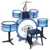 Bontempi-51 4831   Batterie Rock Drummer 5 fûts, 514831, Blanc Bleu