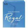 Rico Anches Rico Royal pour saxophone alto, force 3.5, pack de 10