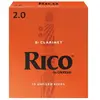 Rico Design D'Addario RCA1020 - Anches clarinette Sib, force 2.0, boîte de 10