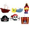 Amscan International Lot de 6 Mini Bougies moulées Motif trésor Pirate