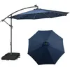 Costway - Parasol Déporté 3 x 3 m, Grand Parasol de Jardin Extérieur L...