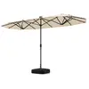 Costway Parasol Double de Jardin 400 x 200 cm avec led à Énergie Solai...