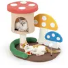 Costway Arbre À Chat 59 Cm En Forme De Champignon - Boule À Ressort, Condo, Poteau Griffoir - Centre D'activités Pour Chat