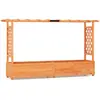 COSTWAY Jardinière avec Treillis Latéraux - Toit Suspendu, Trou de Dra...