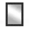 COSTWAY Miroir Mural Rectangulaire 80 × 60 cm, Cadre en Bois d'Hévéa, Miroir Suspendu Moderne, Suspension Verticale & Horizontale, Miroir Décoratif pour