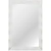 COSTWAY Miroir Mural Rectangulaire 106 × 71.5 cm, Cadre en Bois d'Hévéa, Grand Miroir Mural, Suspension Verticale & Horizontale, Miroir Décoratif pour Salon,