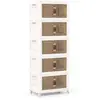 COSTWAY Boîte Rangement Plastique 316L, 5 Caisses de Rangement Pliable...