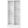 COSTWAY Bibliothèque Etagère à 5 Cases en Bois avec 2 Kits Anti-basculement, Blanc