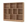 Étagère Bibliothèque 3 Niveaux Costway-120x24x104 Cm-10 Cases Ouverts Rangement-Kit Anti-Basculement-Capacit Max 170 Kg-Naturel