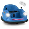 Auto-tamponneuse Électrique Voiture pour Enfants COSTWAY Rotation A 360°  Télécommande&Lumières LED&Musique, 76x58x39CM Bleu