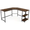 COSTWAY Bureau d'Angle Informatique en Forme L 138 CM, Industriel avec...