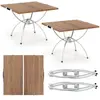 COSTWAY Lot de 2 Tables Pliantes de Jardin, Cadre en Aluminium, Table ...