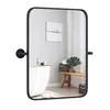 COSTWAY 76x56 cm Miroir de Salle de Bain, Structure en Métal Noir Mat,...