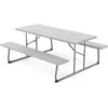 COSTWAY Ensemble Table et Bancs de Pique-Nique Pliable, Ensemble Meubl...