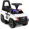 GOPLUS GOLUS Voiture de Police Électrique pour Enfants 6V avec Mégapho...
