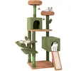 Costway - Arbre à Chat Cactus 160 cm, Tour pour Chat à 6 Étages, 5 Pla...