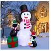 GOPLUS Décoration de Noël Gonflable 180 cm, avec Lumières LED Rotative...