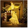 GOPLUS Decoration Noel Extérieur Lumineuse, 160 cm Ange Lumineux avec ...