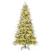 Giantex Arbre de noël artificiel 756 branches, 290 lumières led vert 190 cm