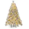 Giantex Sapin de noël artificiel 519 branches avec 250 led blanc chaud 192 cm