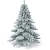 GIANTEX Sapin de Noël Artificiel 180 CM- Arbre de Noël Floqué Blanc- S...