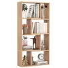 GOPLUS Bibliothèque Géométrique 60x20x120CM-Étagère Ouverte avec 8 Cub...