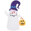Costway - Décoration d'Halloween Gonflable 180 cm, Fantôme Mignon avec...