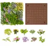COSTWAY Haie Artificiel 2 PCS Décorations Murales Carrées 50 x 50cm en...