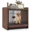 COSTWAY Cage pour Chien 2 en 1 de Petite et Moyenne Taille, Plateau Am...