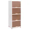 COSTWAY Boîte Rangement Plastique 150 L, 4 Caisses de Rangement Pliabl...