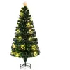 Sapin de Noël Artificiel 180CM COSTWAY-Fibre Optique-36 Lumières Guirl...