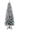 Sapin de Noël Artificiel 150 cm COSTWAY, Floqué de Neige, Support en M...