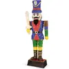 COSTWAY Soldat Casse-Noisette de 184 cm avec Chapeau et Epée, Décorati...