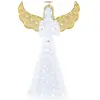 COSTWAY Ange de Noël Pré-éclairé de 155cm avec 150 Lumières LED, Décor...