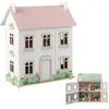 Costway Maison De Poupée En Bois Pour Enfants À 3 Niveaux, 19 Accessoi...