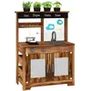 Cuisine en Bois Enfant - DREAMADE - Évier Amovible - Double Réchaud - ...