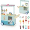 Costway Chariot À Glaces Enfant Marchande Desserts 15 Accessoires, Cai...