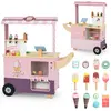 Costway Chariot À Glaces Enfant Marchande Desserts 15 Accessoires, Cai...
