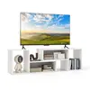 Costway 60" Meuble Tv 2 Pcs Modulaires, Meuble Tv Angle Pour Recoin, C...