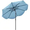 COSTWAY Parasol de Jardin Inclinable 280 x 245 cm, à Double Toit avec...