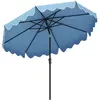 COSTWAY Parasol de Jardin Inclinable 280 x 244 cm, à Double Toit avec...