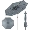 Parasol de Jardin Déporté Inclinable COSTWAY - 24 Lumières LED - Dia.3...