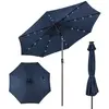 Parasol de Jardin Déporté Inclinable COSTWAY - 24 Lumières LED - Dia.3...