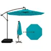 COSTWAY OSTWAY Parasol Déporté 3M avec 40 Lumières LED Panneau Solaire...