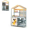 CostwayCuisine de Boue 2 en 1 en Bois Cuisine de Jeu Extérieure et Mag...