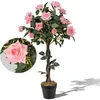 RELAX4LIFE Arbre Artificiel 93CM avec Roses, 259 Feuilles&21 Fleurs, R...